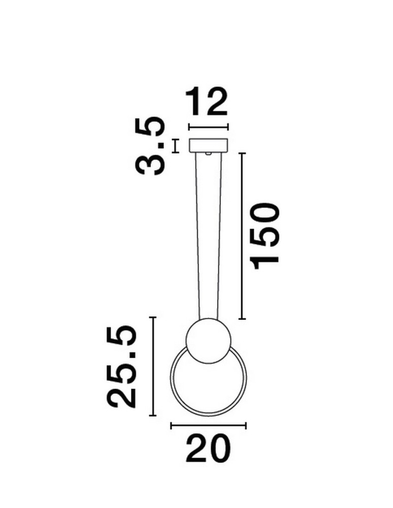 Pendant lamps - Luces Exclusivas BARRE Pendant Modern Black 1xLED max 11W 3000K LE43549 - product kolory-swiatla.pl 3