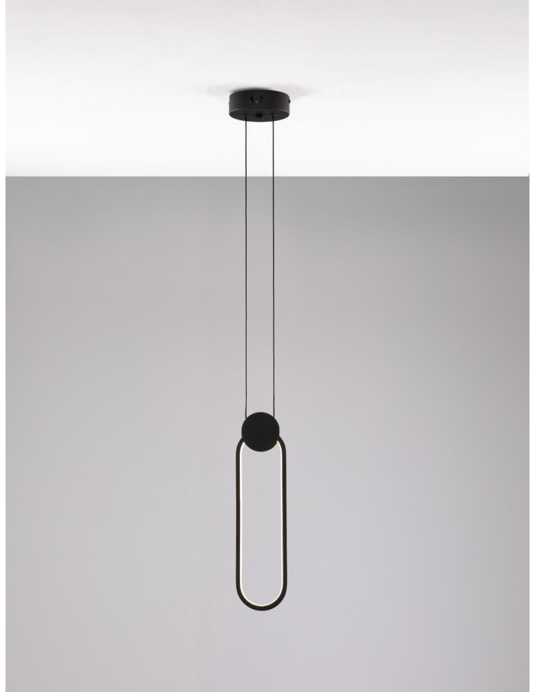 Pendant lamps - Luces Exclusivas BARRE Pendant Modern Black 1xLED max 11W 3000K LE43550. - product kolory-swiatla.pl 2