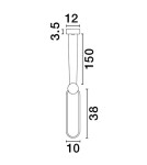 Lampy wiszące - Luces Exclusivas BARRE Wisząca Nowoczesna czarny 1xLED max 11W 3000K LE43550 - produkt 3