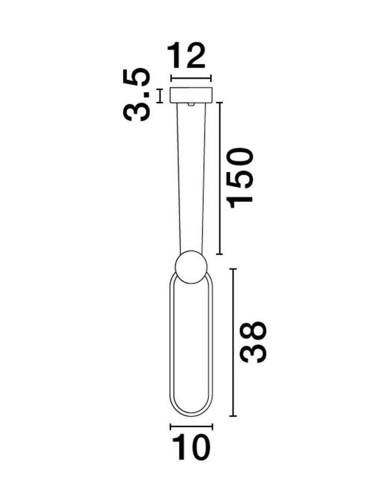 Lampy wiszące - Luces Exclusivas BARRE Wisząca Nowoczesna czarny 1xLED max 11W 3000K LE43550 - produkt kolory-swiatla.pl 3