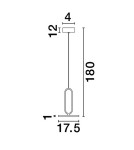 Pendant lamps - Luces Exclusivas ACACHI Pendant Modern Black 1xLED max 12W 3000K LE43551 - product 2