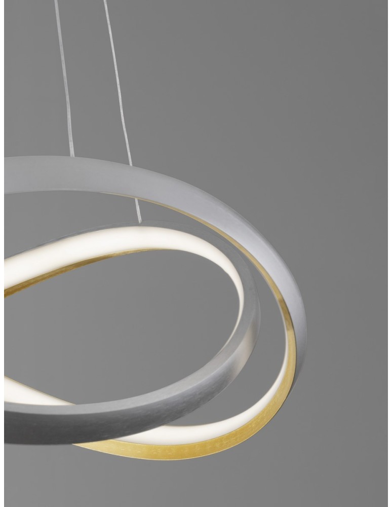 Pendant lamps - Luces Exclusivas ACAPA Pendant Modern silver and silver shades 1xLED max 40W 2700-3500-5000K LE43554 - product kolory-swiatla.pl 2