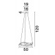 Luces Exclusivas ACAPA Wisząca Nowoczesna srebrny i odcienie srebra 1xLED max 40W 2700-3500-5000K LE43554