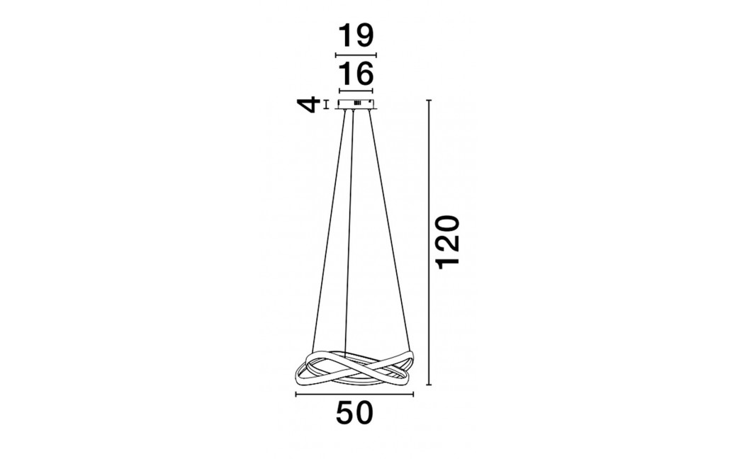 Luces Exclusivas ACAPA Wisząca Nowoczesna srebrny i odcienie srebra 1xLED max 40W 2700-3500-5000K LE43554
