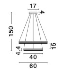 Pendant lamps - Luces Exclusivas ACACIO Pendant Modern Gold and Gold Shades 1xLED max 52W 3000K LE43557 - product 2