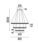 Pendant lamps - Luces Exclusivas ACACIO Pendant Modern gold and gold shades 1xLED max 97W 3000K LE43558 - product 4