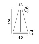Lampy wiszące - Luces Exclusivas ACACIO Wisząca Nowoczesna czarny 1xLED max 23W 3000K LE43559 - produkt 3