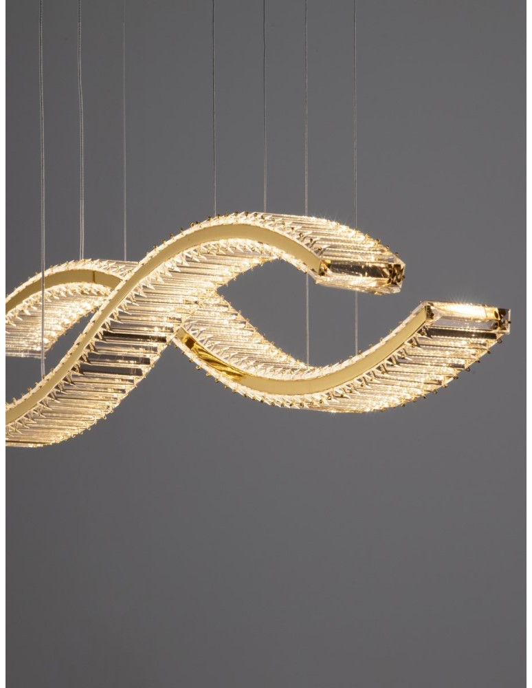 Pendant lamps - Luces Exclusivas BAUTA Pendant Modern gold and gold shades 1xLED max 95W 3500K LE43563 - product kolory-swiatla.pl 2