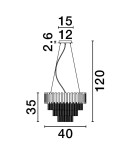 Lampy wiszące - Luces Exclusivas ACATEN Wisząca Nowoczesna złoty i odcienie złota 5xE14 max 5W LE43564 - produkt 2