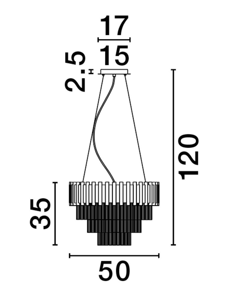 Lampy wiszące - Luces Exclusivas ACATEN Wisząca Nowoczesna złoty i odcienie złota 6xE14 max 5W LE43566 - produkt kolory-swiatla.pl 2