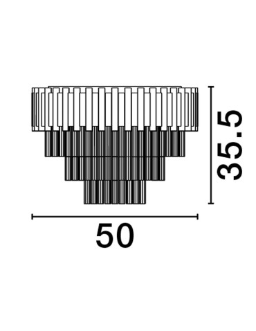 Luces Exclusivas ACATEN Ceiling Modern Gold and shades of gold 6xE14 max 5W LE43568 - product 2