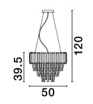 Lampy wiszące - Luces Exclusivas ACATEN Wisząca Nowoczesna złoty i odcienie złota 6xE14 max 5W LE43570 - produkt 2