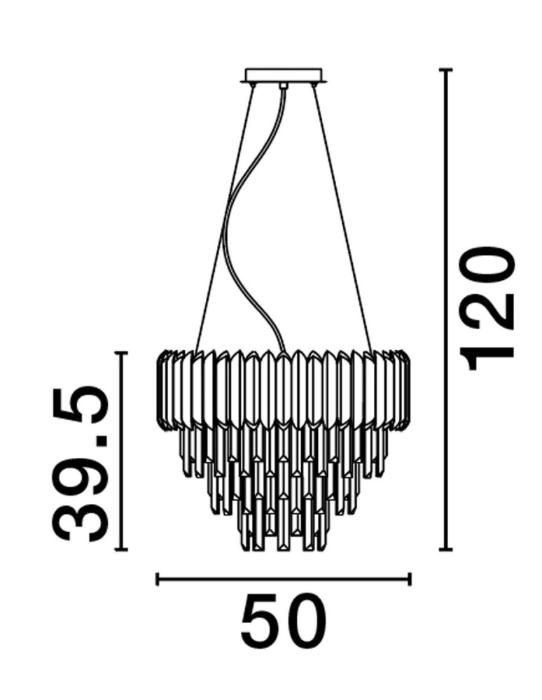 Lampy wiszące - Luces Exclusivas ACATEN Wisząca Nowoczesna złoty i odcienie złota 6xE14 max 5W LE43570 - produkt kolory-swiatla.pl 2