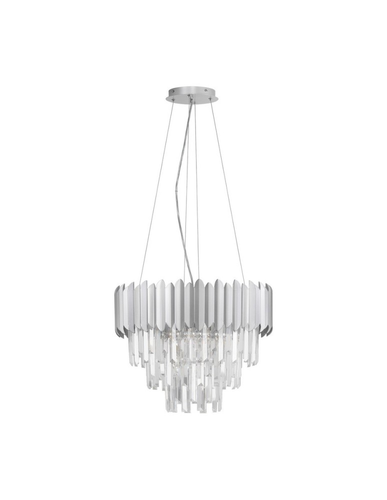 Pendant lamps - Luces Exclusivas ACATEN Pendant Modern silver and silver tones 6xE14 max 5W LE43574 - product kolory-swiatla.pl 1