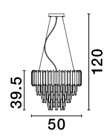 Luces Exclusivas ACATEN Pendant Modern silver and silver tones 6xE14 max 5W LE43574 - product 2