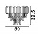 Luces Exclusivas ACATEN Sufitowa Nowoczesna srebrny i odcienie srebra 6xE14 max 5W LE43575