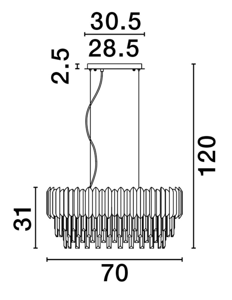 Pendant lamps - Luces Exclusivas ACATEN Pendant Modern silver and silver tones 5xE14 max 5W LE43576 - product kolory-swiatla.pl 3