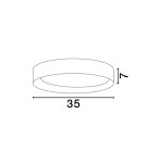 Ceiling lamps - Luces Exclusivas ROSITA Modern Ceiling White 1xLED max 30W 3000K LE43583 - product 4