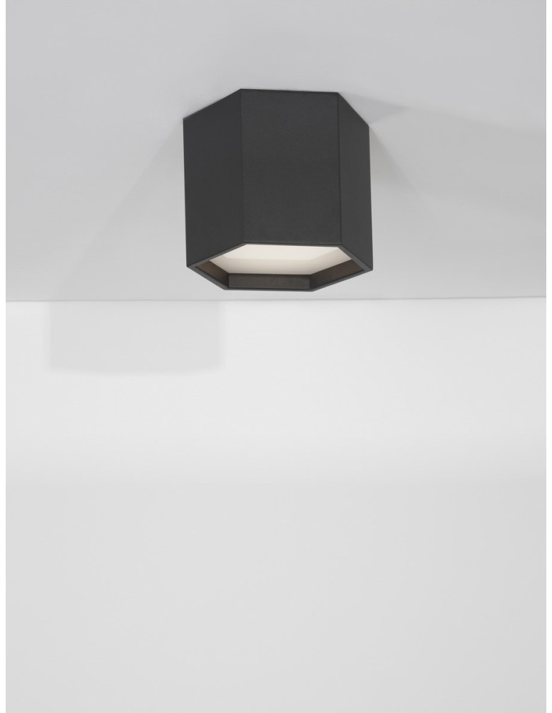 Ceiling lamps - Luces Exclusivas ADRIAN Modern Ceiling Black 1xLED max 10W 3000K LE43600 - product kolory-swiatla.pl 3