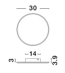 Kinkiety - Luces Exclusivas BADSAN Ścienna Nowoczesna złoty i odcienie złota 1xLED max 20,5W 1450 lm LE43607 - produkt 2