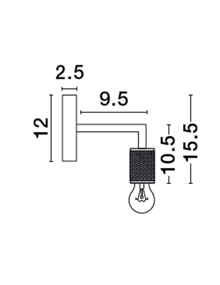 Kinkiety - Luces Exclusivas BAJIO Ścienna Nowoczesna czarny 1xE27 max 12W LE43608 - produkt kolory-swiatla.pl 3