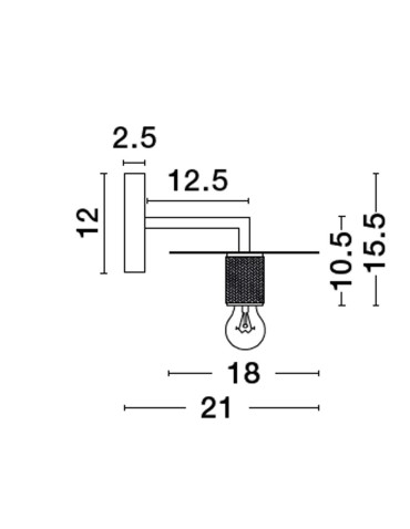 Luces Exclusivas BAJIO Wall-mounted Modern Black 1xE27 max 12W LE43609 - product 2