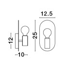 Kinkiety - Luces Exclusivas BAJIO Ścienna Nowoczesna czarny 1xE27 max 12W LE43612 - produkt 3