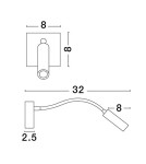 Kinkiety - Luces Exclusivas ARANCON Ścienna Nowoczesna czarny 1xLED max 3W 3000K LE43618 - produkt 2