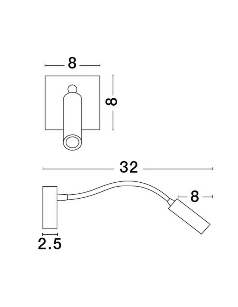 Wall lamps - Luces Exclusivas ARANCON Wall-mounted Modern Black 1xLED max 3W 3000K LE43619 - product kolory-swiatla.pl 2