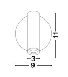 Kinkiety - Luces Exclusivas ASTORGA Ścienna Nowoczesna czarny 1xLED max 3W 3000K LE43620 - produkt 2