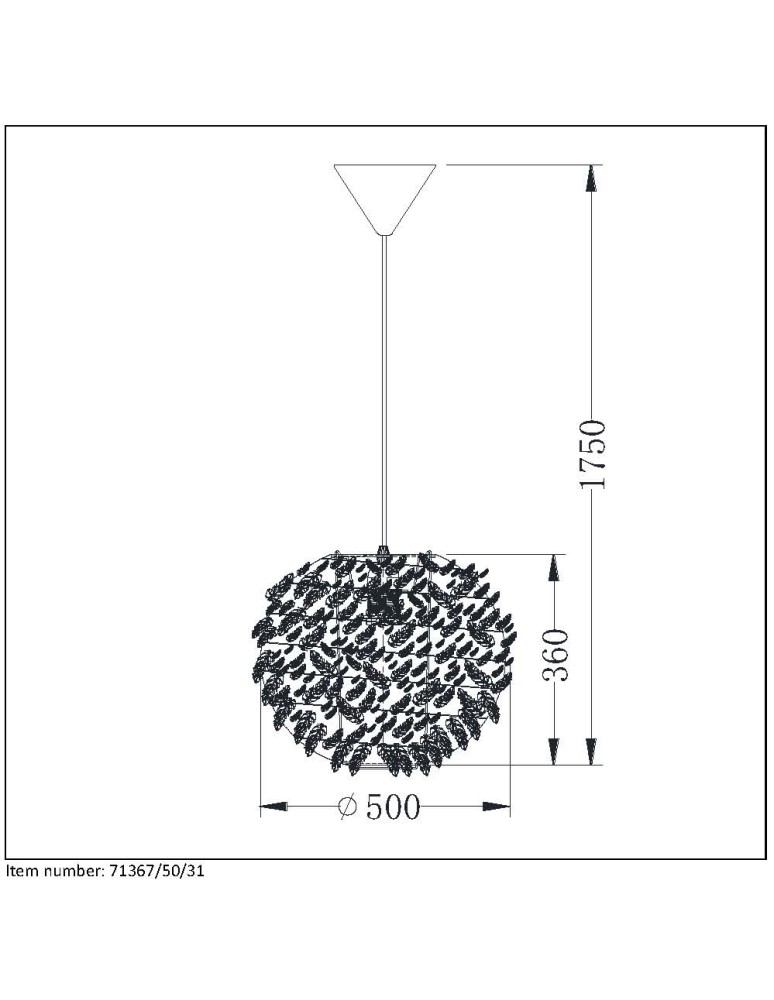 Pendant lamps - Lucide GOOSY SOFT Pendant E27 50cm W 71367/50/31 - product kolory-swiatla.pl 5