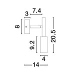 Wall lamps - Luces Exclusivas BAHAMA Wall-mounted Modern Black 1xLED max 7W 3000K LE43625 - product 4