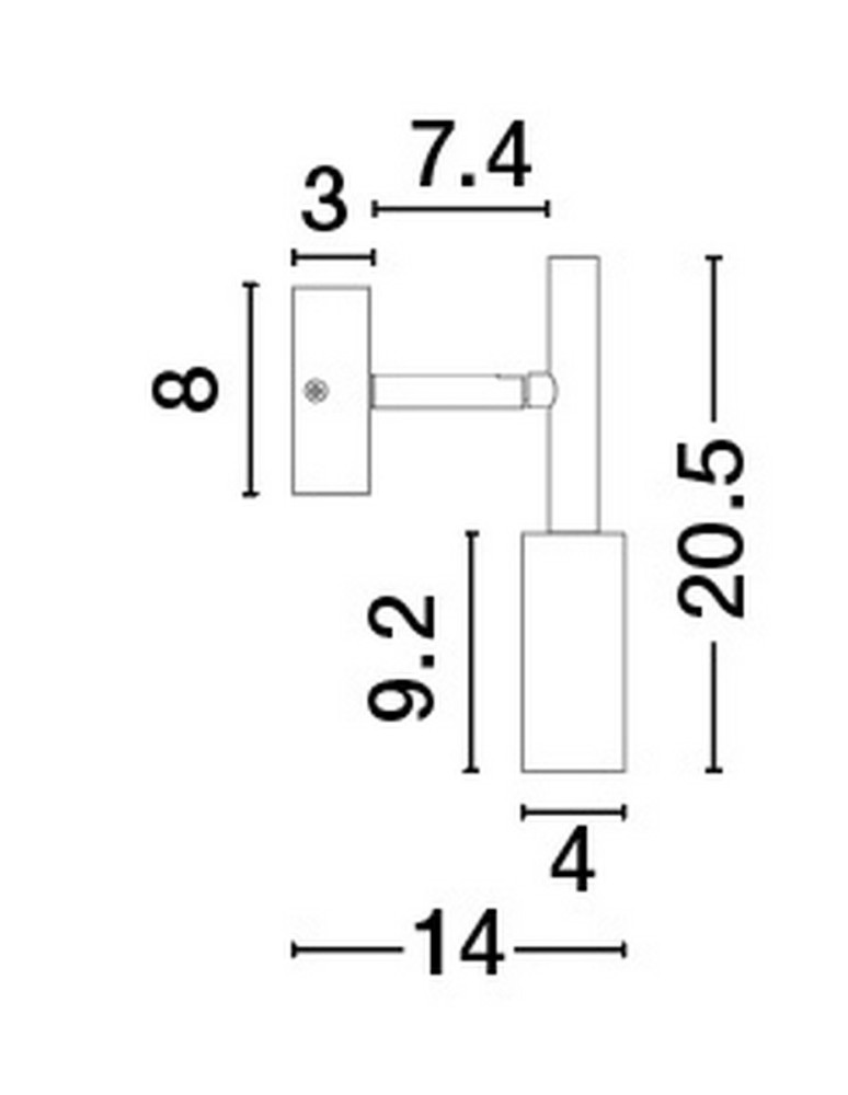 Wall lamps - Luces Exclusivas BAHAMA Wall-mounted Modern Black 1xLED max 7W 3000K LE43625 - product kolory-swiatla.pl 4