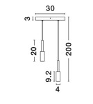 Lampy wiszące - Luces Exclusivas BAHAMA Wisząca Nowoczesna biały 1xLED max 14W 3000K LE43629 - produkt 4