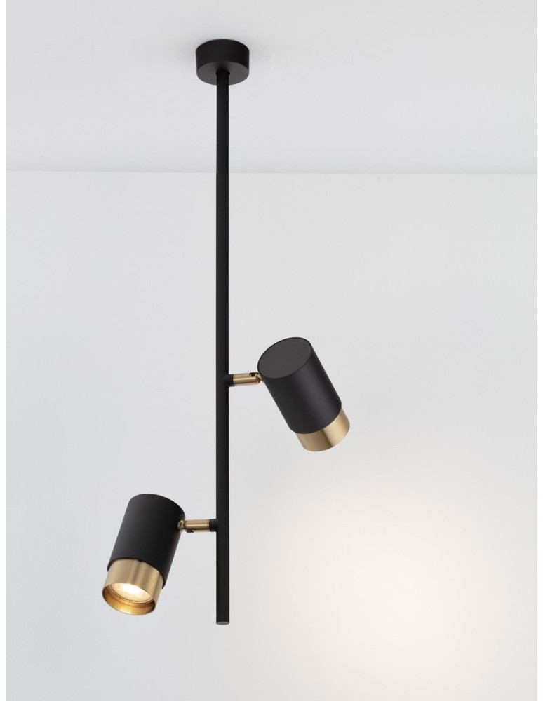 Ceiling lamps - Luces Exclusivas BAILON Ceiling Modern Black 2xGU10 max 10W LE43636 - product kolory-swiatla.pl 2