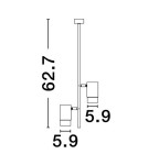 Ceiling lamps - Luces Exclusivas BAILON Ceiling Modern Black 2xGU10 max 10W LE43636 - product 3