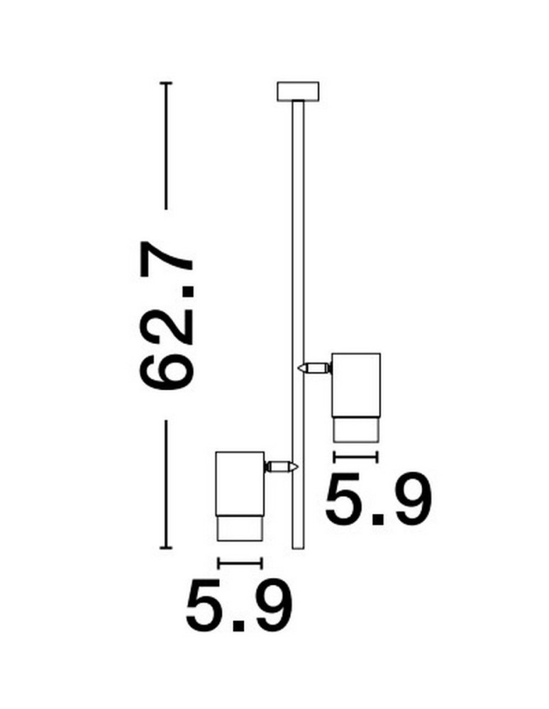 Ceiling lamps - Luces Exclusivas BAILON Ceiling Modern Black 2xGU10 max 10W LE43636 - product kolory-swiatla.pl 3