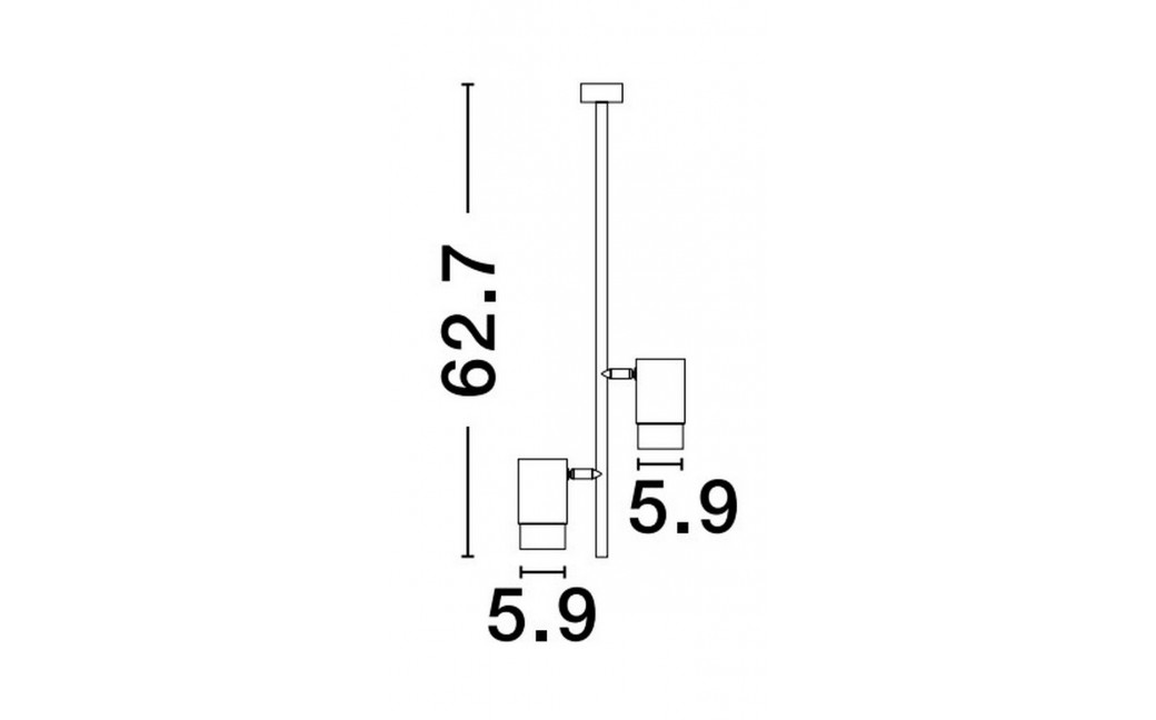 Luces Exclusivas BAILON Sufitowa Nowoczesna czarny 2xGU10 max 10W LE43636