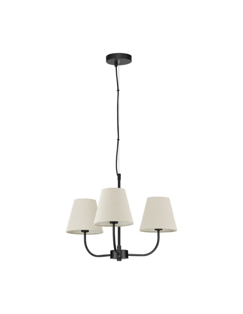 Pendant lamps - Luces Exclusivas BAJADA Pendant Modern Black 3xE27 max 12W LE43642 - product kolory-swiatla.pl 1