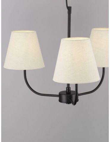 Luces Exclusivas BAJADA Wisząca Nowoczesna czarny 3xE27 max 12W LE43642 - produkt 2