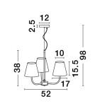 Pendant lamps - Luces Exclusivas BAJADA Pendant Modern Black 3xE27 max 12W LE43642 - product 4