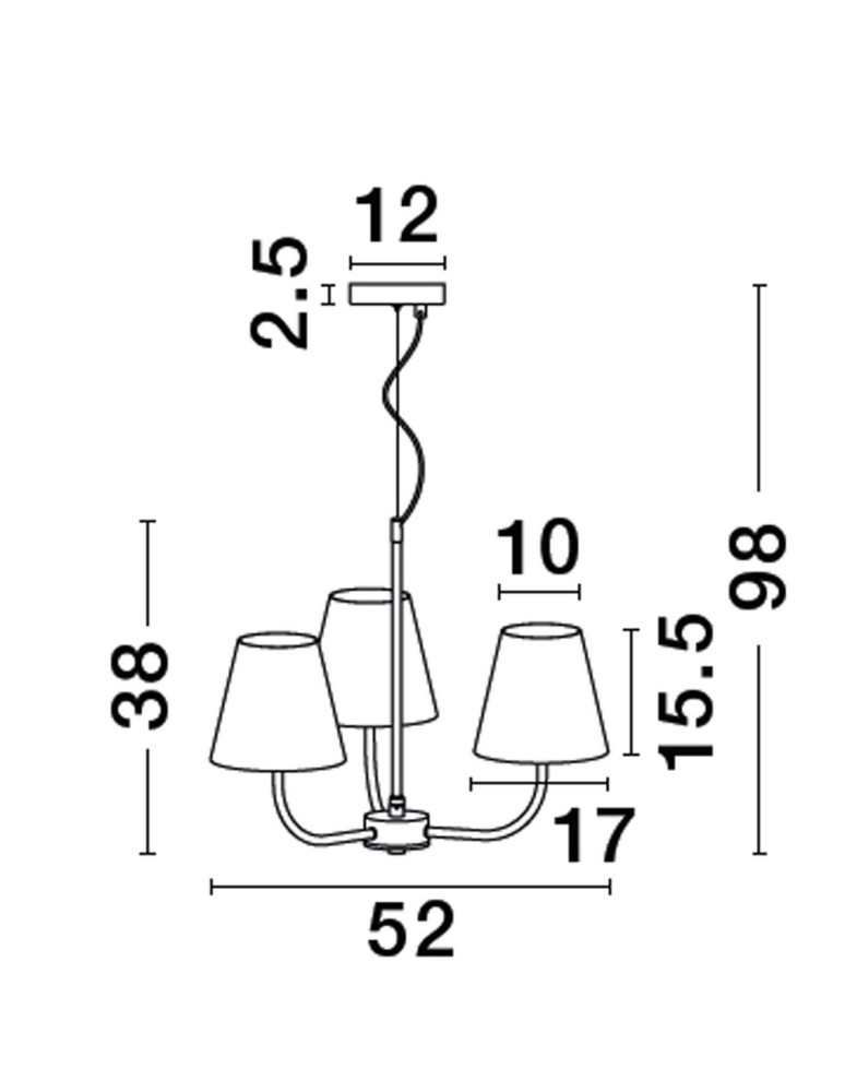 Pendant lamps - Luces Exclusivas BAJADA Pendant Modern Black 3xE27 max 12W LE43642 - product kolory-swiatla.pl 4