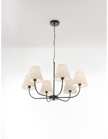 Luces Exclusivas BAJADA Pendant Modern Black 6xE27 max 12W LE43643 - product 2