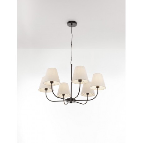 Luces Exclusivas BAJADA Wisząca Nowoczesna czarny 6xE27 max 12W LE43643