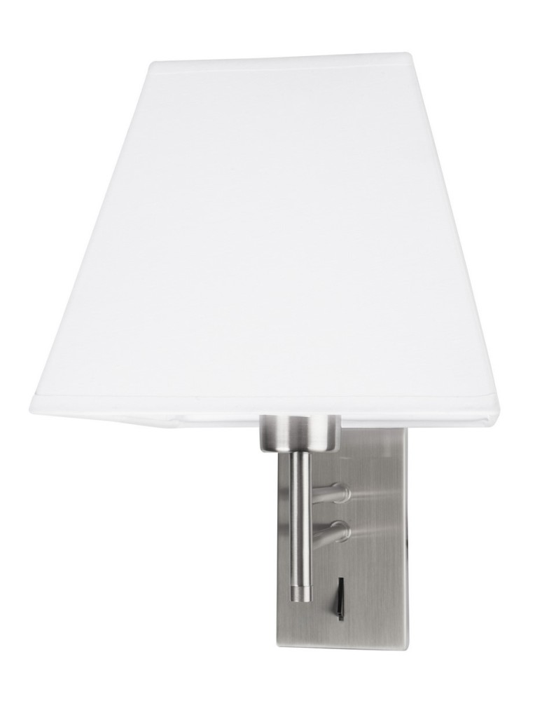 Wall lamps - Luces Exclusivas CAFETAL Wall-mounted Modern silver and silver shades 1xE27 max 12W LE43645 - product kolory-swiatla.pl 1
