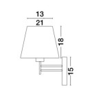 Kinkiety - Luces Exclusivas CAFETAL Ścienna Nowoczesna srebrny i odcienie srebra 1xE27 max 12W LE43645 - produkt 2
