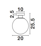 Ceiling lamps - Luces Exclusivas BAJUCU Modern Ceiling White 1xE27 max 12W LE43653 - product 2