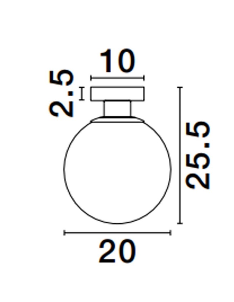 Ceiling lamps - Luces Exclusivas BAJUCU Modern Ceiling White 1xE27 max 12W LE43653 - product kolory-swiatla.pl 2