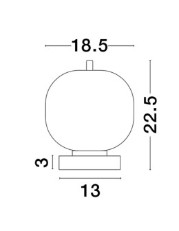 Luces Exclusivas PILAR Table Black 1xE14 max 5W LE43658 - product 2