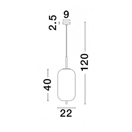 Luces Exclusivas PILAR Wisząca Nowoczesna złoty i odcienie złota 1xE27 max 12W LE43662